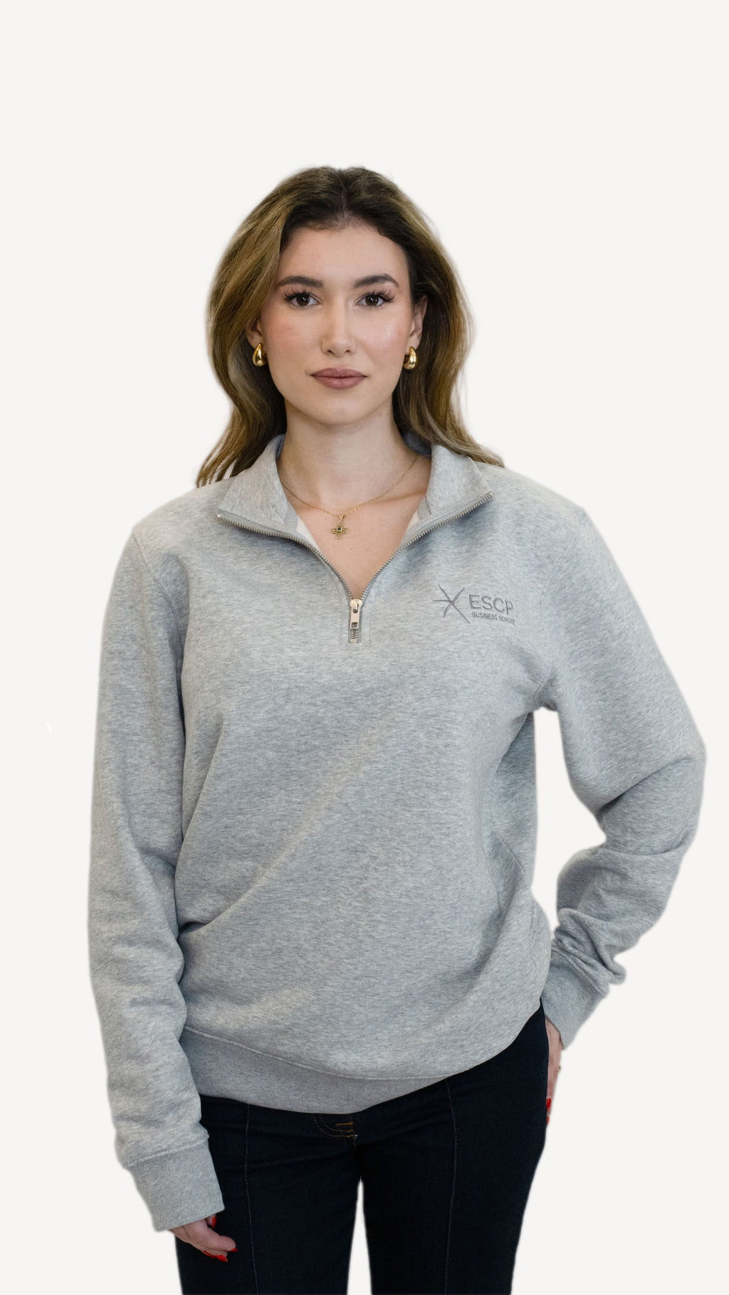 Grey Quarterzip